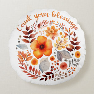 Tel Je Blessing – Herfst Bloemenkrans Rond Kussen