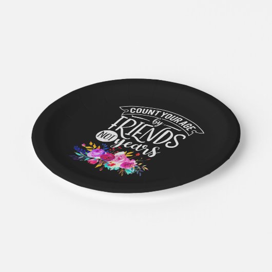 Tel je leeftijd op vrienden papieren bordje (Gekanteld)