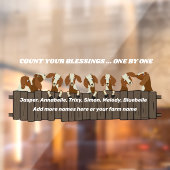 Tel je zegelbewaarder 8 geit op hek raamsticker (Vel 2)