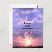 Tel je zegeningen! briefkaart (Voorkant / Achterkant)