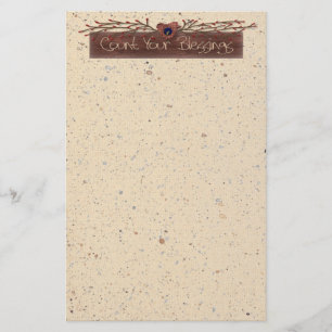 Tel je zegeningen briefpapier