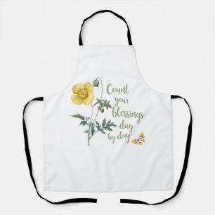 Tel je zegeningen -  gele papaver schort