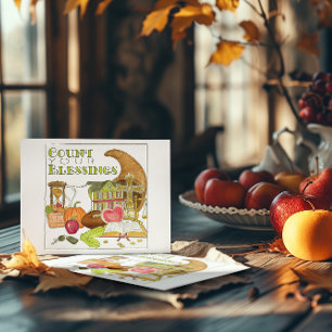 Tel je zegeningen Inspirerend Briefkaart