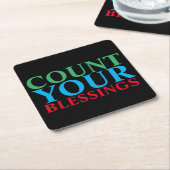 Tel je zegeningen Papieren Onderzetter Inspiratie (Schuin)