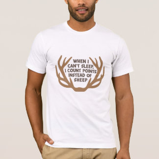 Tel punten op Antlers/Rack grappig voor jager T-shirt