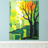 Tela de paisagem canvas afdruk (Insitu (Houten vloer))