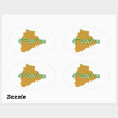 Telangana Ovale Sticker (Vel)