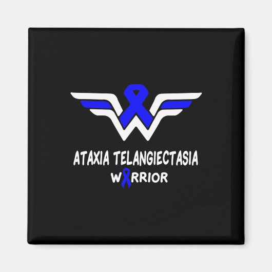 Telangiectasia Awareness Warrior Support Blauwe Ri Magneet (Voorkant)