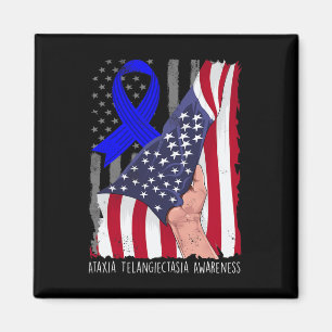 Telangiectasia Bewustzijn Amerikaanse vlag blauw l Magneet