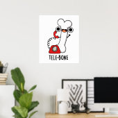 Tele-bone Grappige Bot Telefoon Grappen  Poster (Thuiskantoor)