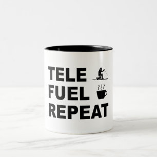Tele Brandstof Herhaal Tweekleurige Koffiemok