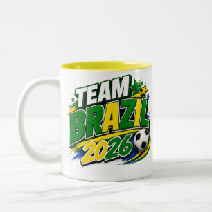 TÉLÉ BRAZIL 2026 Mug pour les fans de football B