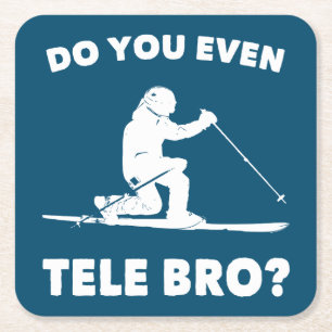 Tele Bro? Vierkante Kartonnen Onderzetter