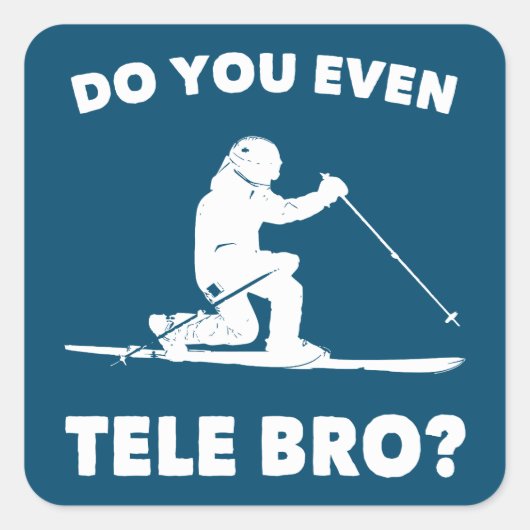 Tele Bro? Vierkante Sticker (Voorkant)