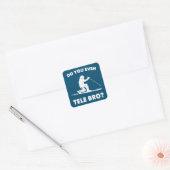 Tele Bro? Vierkante Sticker (Envelop)