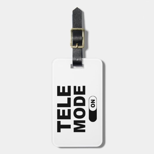 Tele-modus ingeschakeld bagagelabel (Voorkant verticaal)