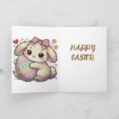 Téléchargeable Carte de voeux pliée Bunny de Pâque (Intérieur)