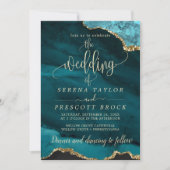 Téléchargeable Faire-part de mariage Blue Emerald  (Devant)