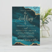 Téléchargeable Faire-part de mariage Blue Emerald  (Debout devant)