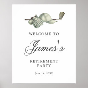 TÉLÉCHARGEABLE Golf Retirement Party Affiche de bi