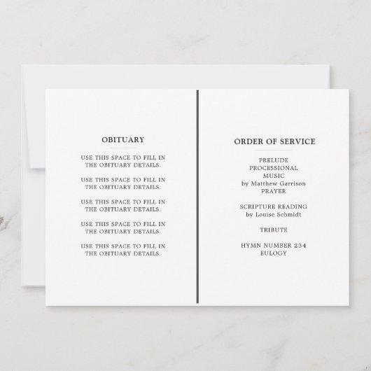 Téléchargeable Modèle du programme Célébration de  (Dos)