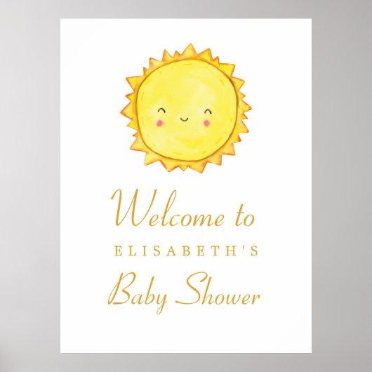 Téléchargement de Sun Baby shower Affiche de bienv (Devant)