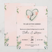 Téléchargement immédiat - Invitation Florale Éléga (Devant / Derrière)