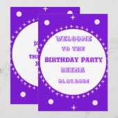 Téléchargement instantané Invitation Anniversaire. (Devant / Derrière)