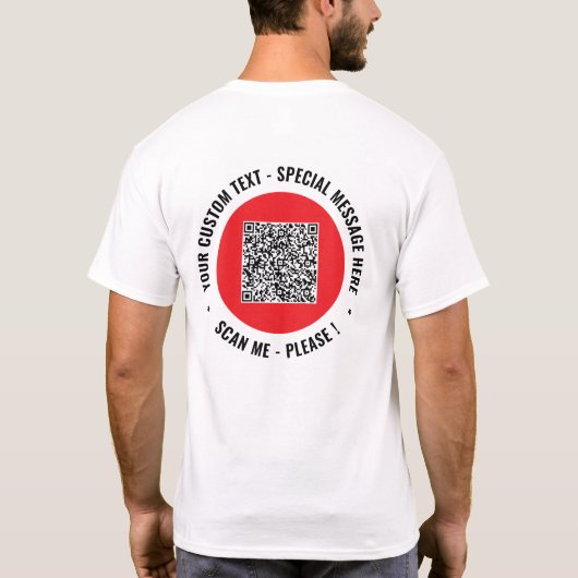 Téléchargez Votre Code QR T-Shirt à Marque Ajouter (Dos)