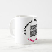 Téléchargez votre mug de café avec code QR et text (Devant gauche)