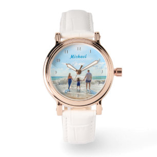 Téléchargez Votre Photo Montre Cadeau Texte Person