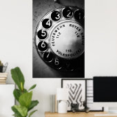 Telefon Wählscheibe Poster (Thuiskantoor)