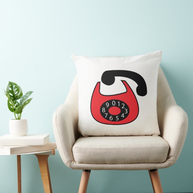 Telefonisch  Classic Red Kussen (Stoel)
