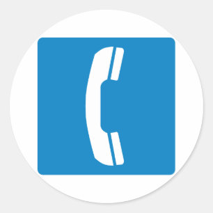 Telefonische snelweg ronde sticker