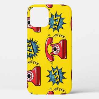  telefoon: abstract naadloos patroon. iPhone 12 hoesje