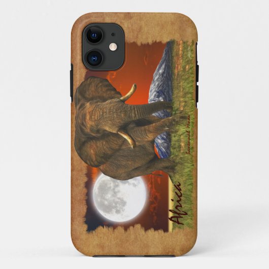 Telefoon Afrikaanse olifant & maan II-cel draagtas Case-Mate iPhone Case (Achterkant)