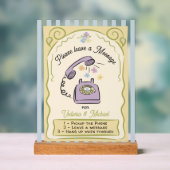 Telefoon Bericht teken voor bruiloft vrijgezellenf Acryl Bord (Neutraal)