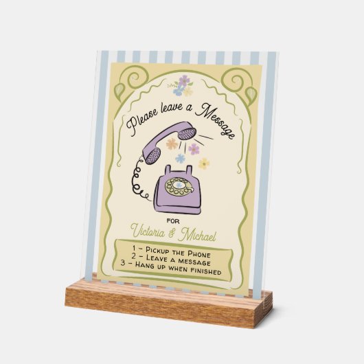 Telefoon Bericht teken voor bruiloft vrijgezellenf Acryl Bord (Hoek)