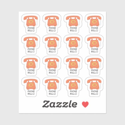 Telefoon Bill Planner Utility Bill Tracker Planner Sticker (Vel)