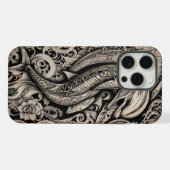 Telefoon Bone Scrimshaw Dolphin iPhone Hoesje (Achterkant horizontaal)