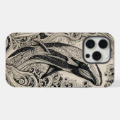 Telefoon Bone Scrimshaw Whale iPhone Case Hoesje (Achterkant horizontaal)