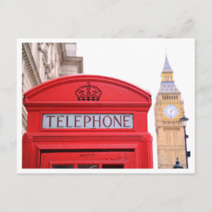Telefoon Booth & Big Ben Londen Briefkaart
