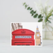 Telefoon Booth & Big Ben Londen Briefkaart (Staand voorkant)