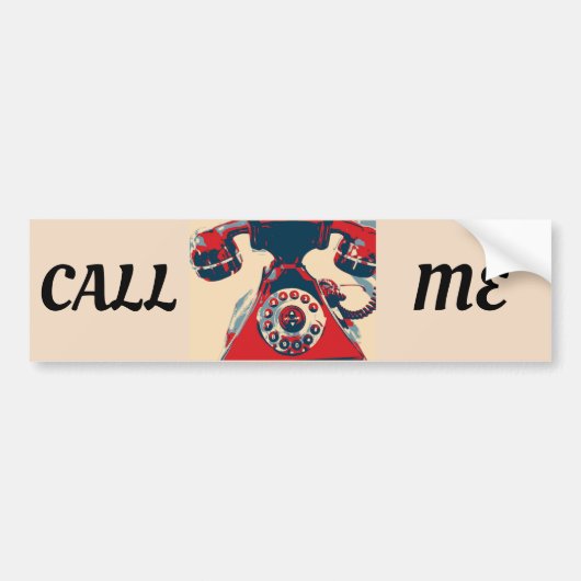 Telefoon Bumpersticker Retro (Voorkant)