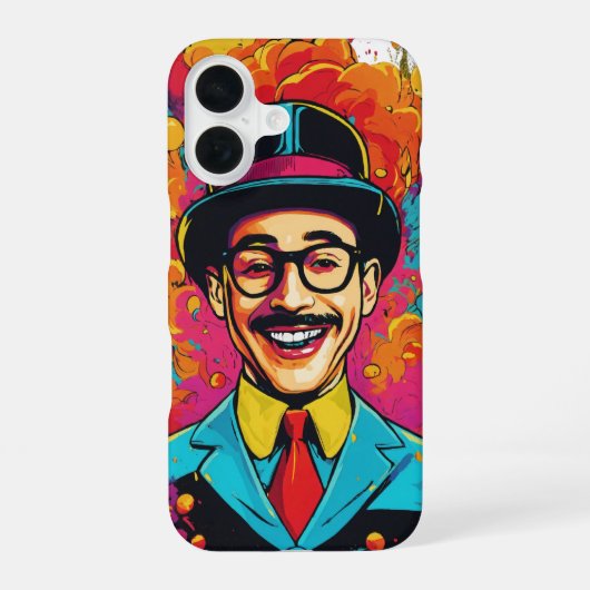 Telefoon CaseiPhone 16 Slim Fit Design met Pee Wee iPhone 16 Hoesje (Achterkant)