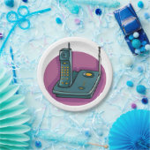 Telefoon en antwoordapparaat Papieren Borden Papieren Bordje (Feest)