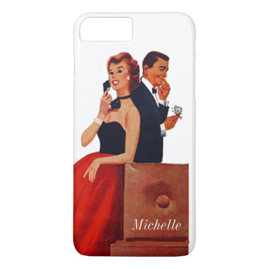  Telefoon Koppel witte iPhone 7 Plus Case-Mate iPhone Case (Achterkant)