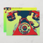 Telefoon Retro Briefkaart (Voorkant / Achterkant)