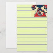 Telefoon Retro Briefpapier (Voorkant / Achterkant)