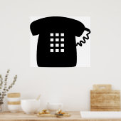 Telefoon Retro Poster (Keuken)